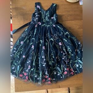 SOLD Girls embroidered black ballgown